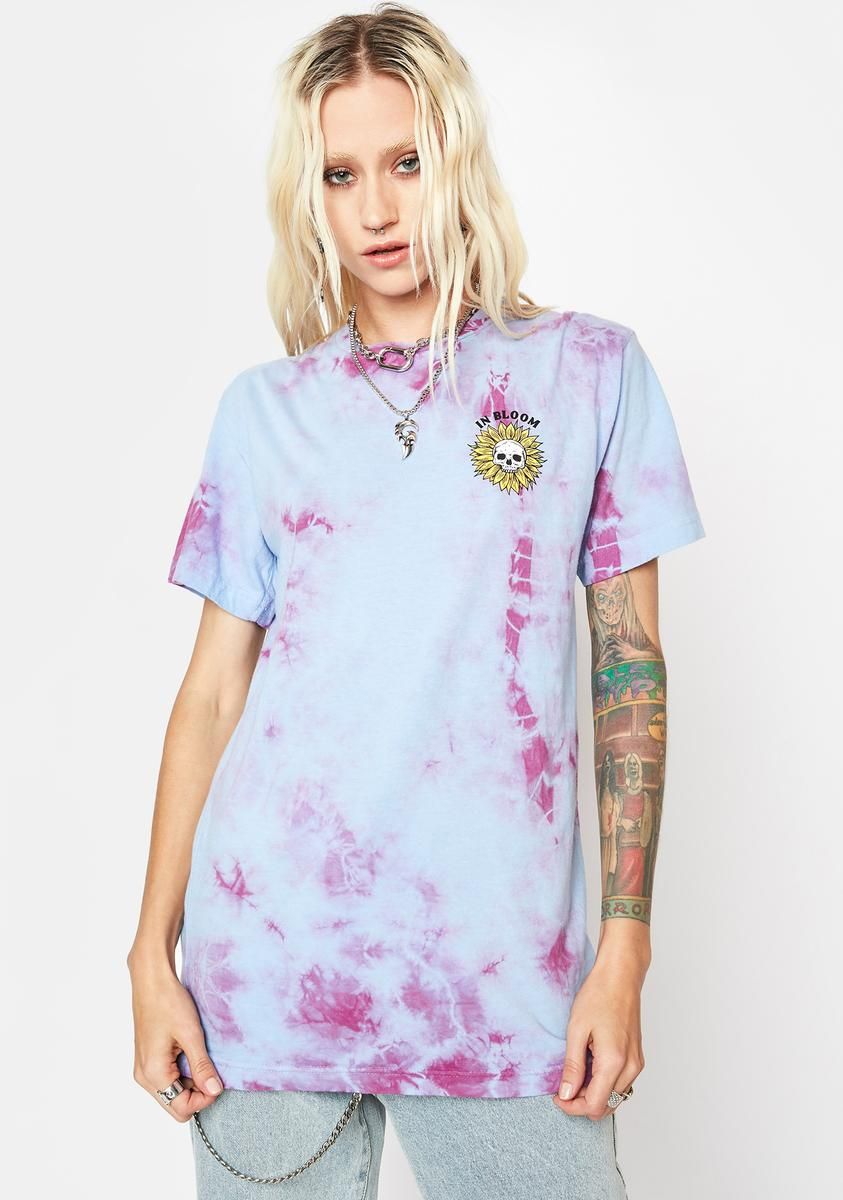 In Bloom Tie Dye Graphic Tee sold by Dolls Kill product image thumbnail 2