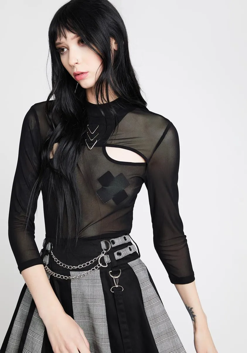 Cropped Mesh Top sold by Dolls Kill product image thumbnail 2