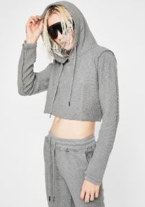 Switchin' Up Crop Hoodie sold by Dolls Kill