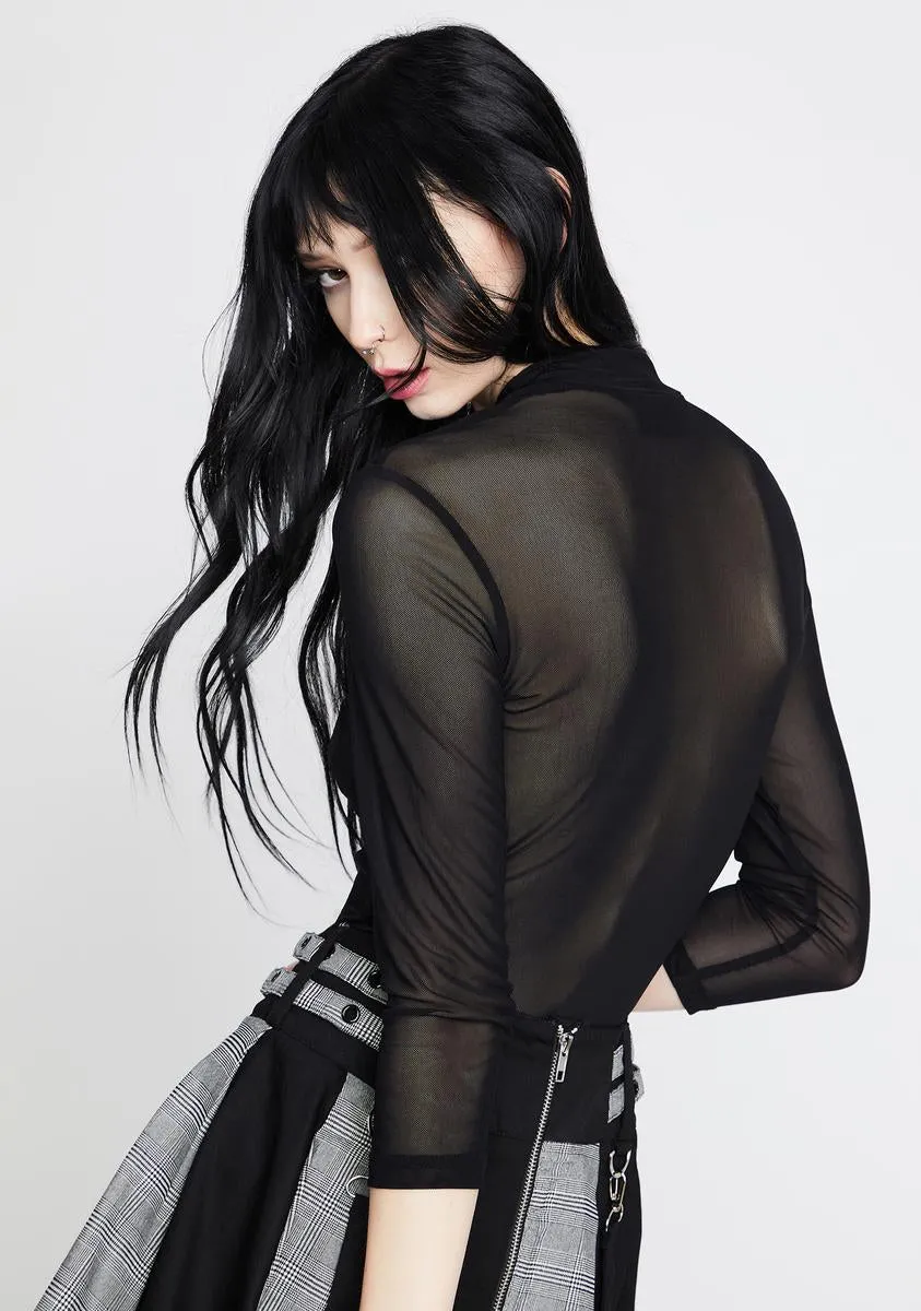 Cropped Mesh Top sold by Dolls Kill product image thumbnail 4