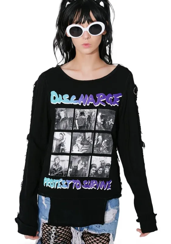 Discharge Bondage Shirt sold by Dolls Kill