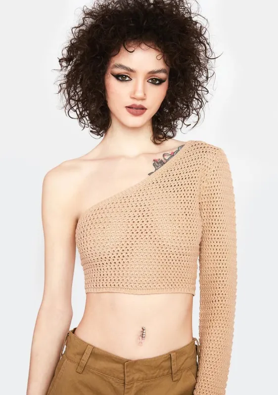 Party Hard Forever One Sleeve Knit Top sold by Dolls Kill