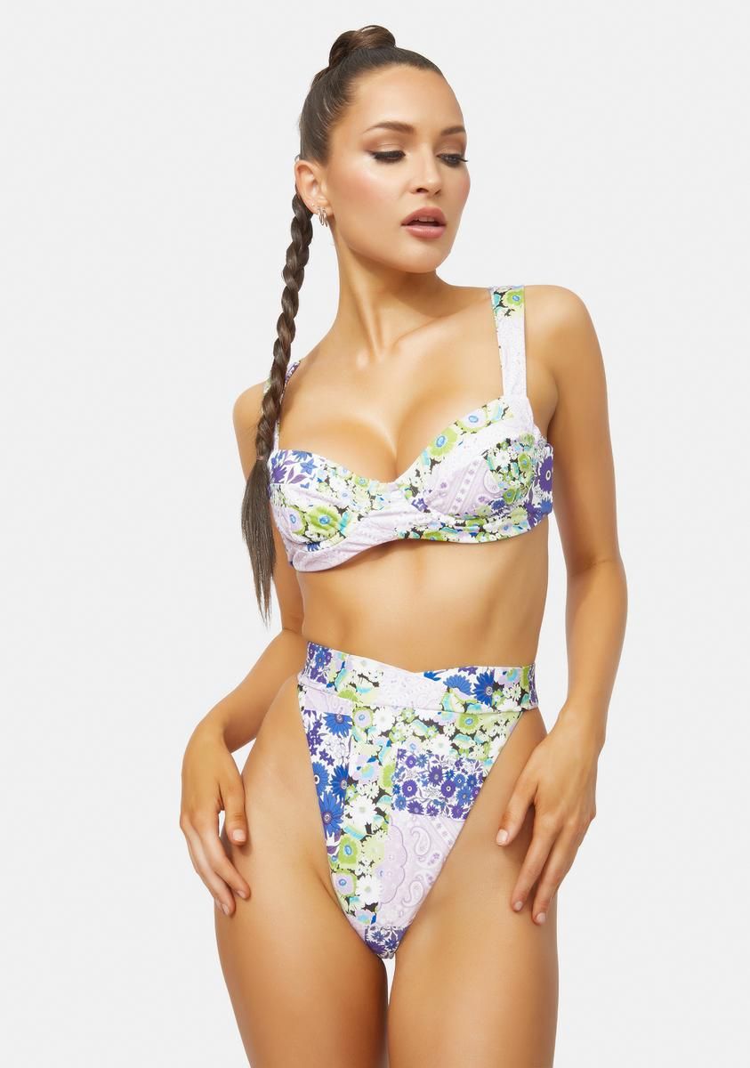 Lisa High Waist Bikini Set sold by Dolls Kill