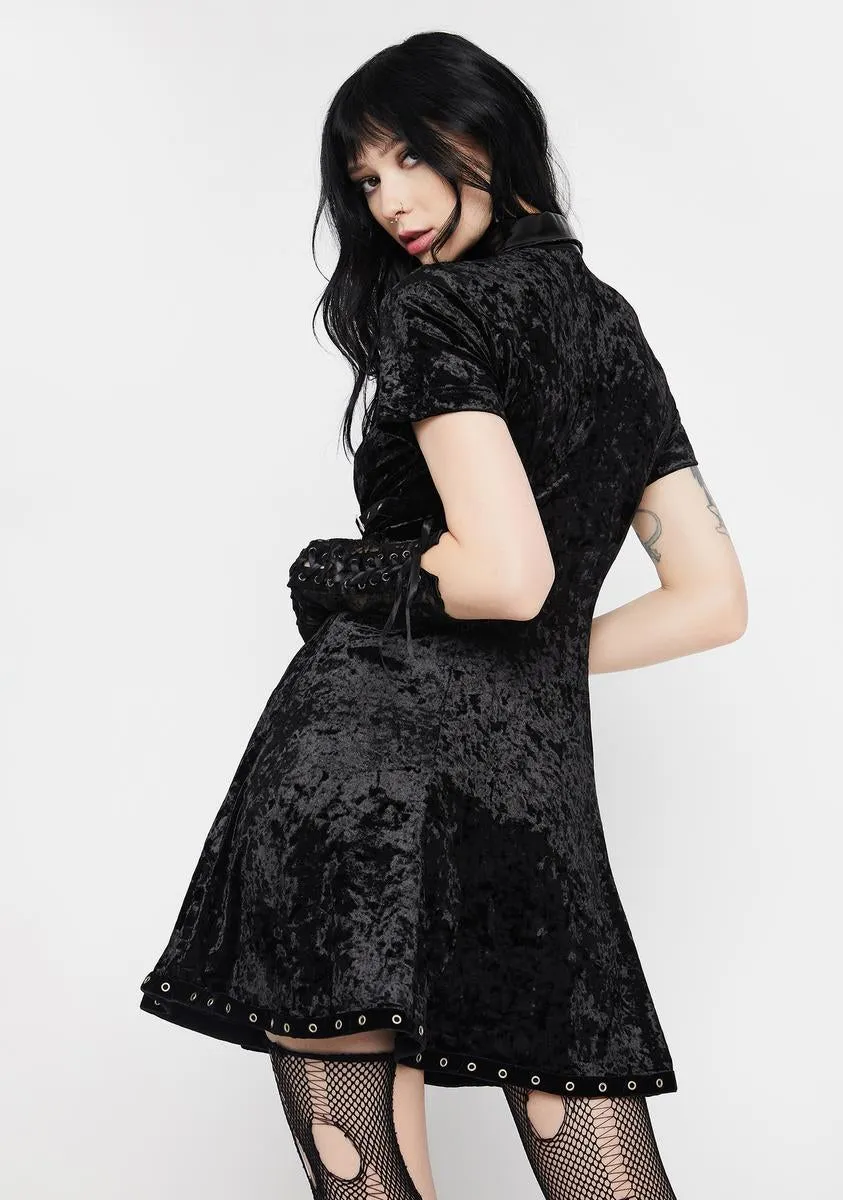 Devil Magic Velvet Mini Dress sold by Dolls Kill product image thumbnail 4