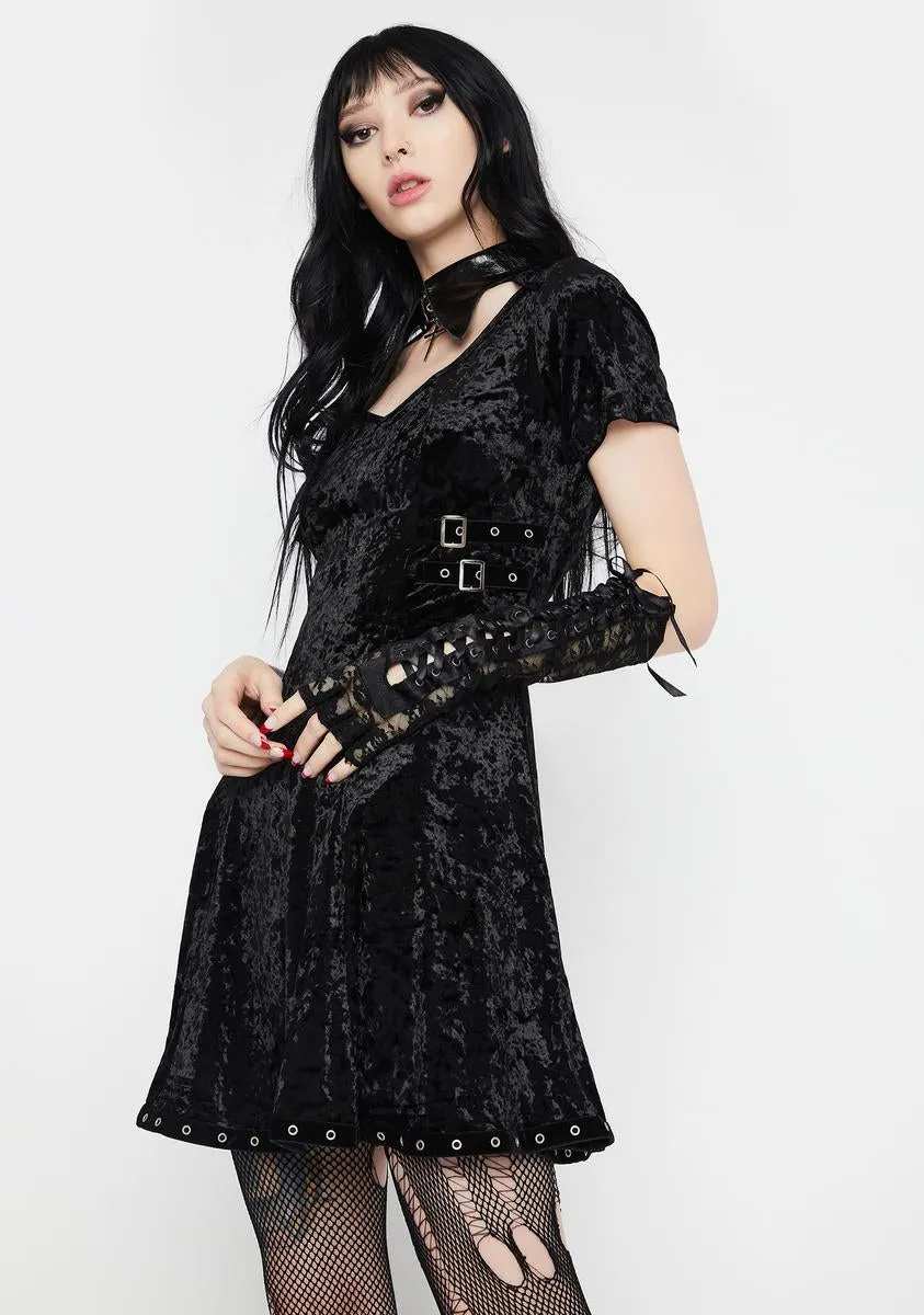 Devil Magic Velvet Mini Dress sold by Dolls Kill product image thumbnail 2