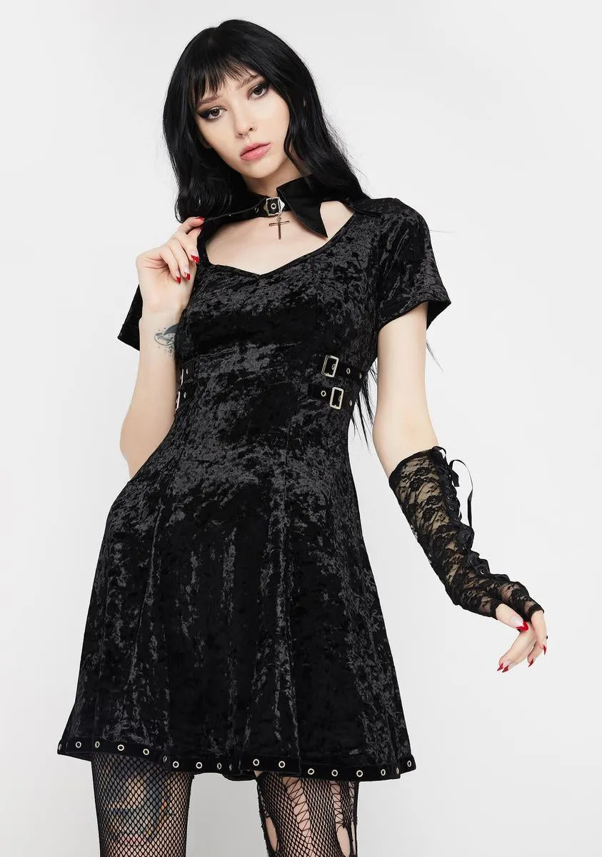 Devil Magic Velvet Mini Dress sold by Dolls Kill