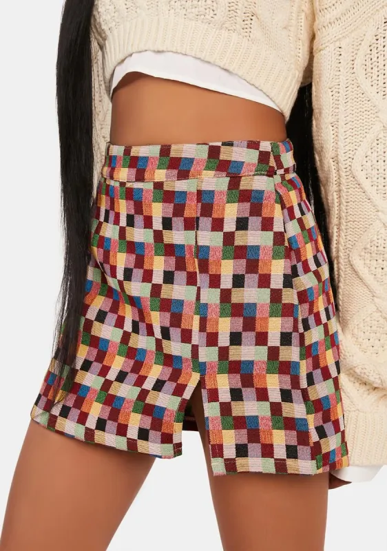 Too Smart For You Mini Skirt sold by Dolls Kill