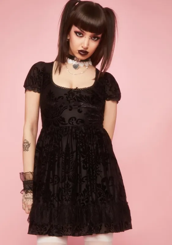 Secrets On The Walls Babydoll Dress sold by Dolls Kill