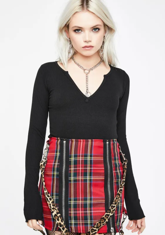 Catchphrase Queen Ribbed Tee sold by Dolls Kill
