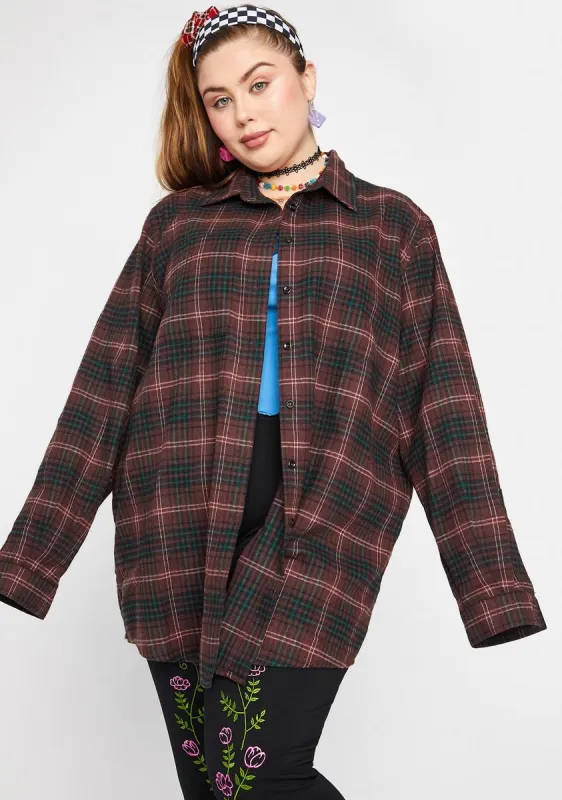 Lil Miss Nonconformist Flannel Shirt sold by Dolls Kill