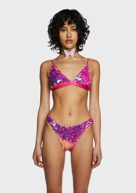 Pixie Playroom Sequin Bra sold by Dolls Kill