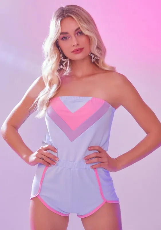 Beach Daze Strapless Romper sold by Dolls Kill
