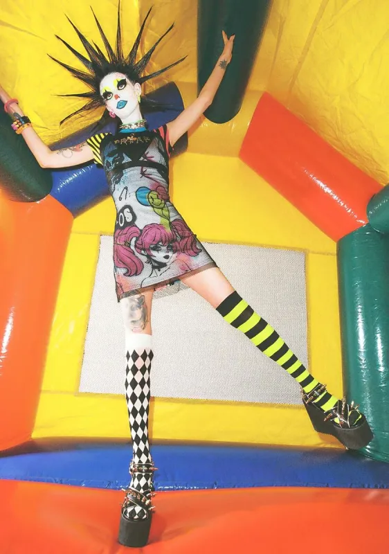 Let's Cause Chaos Mini Dress sold by Dolls Kill