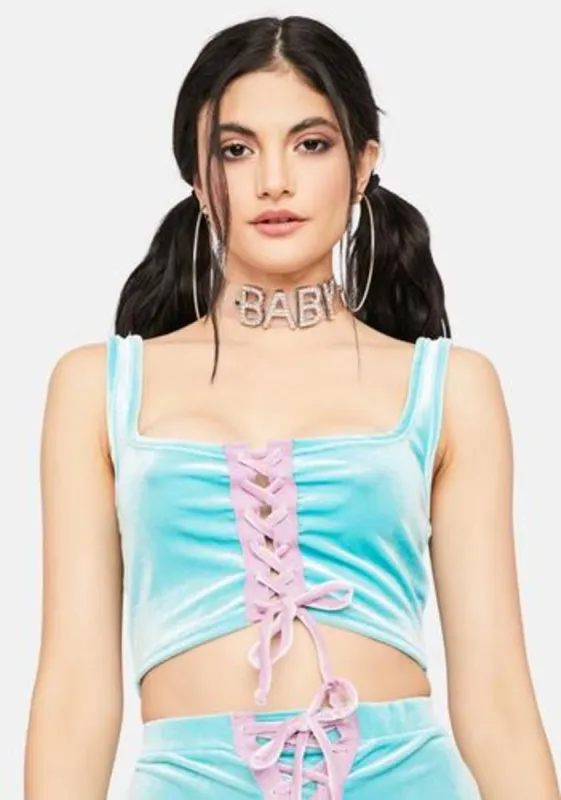 Come Here Often Lace Up Top sold by Dolls Kill