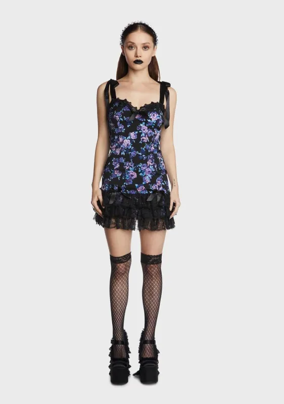 Frozen Over Brocade Dress sold by Dolls Kill