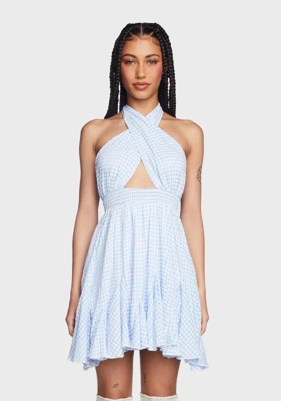 Sky Making Plans Gingham Dress sold by Dolls Kill