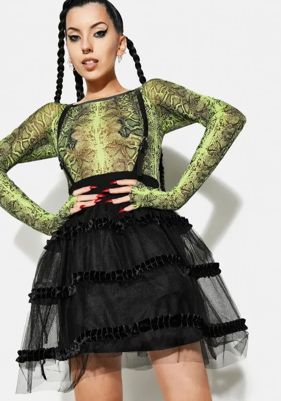 Magic Doll Suspender Mesh Bubble Skirt sold by Dolls Kill