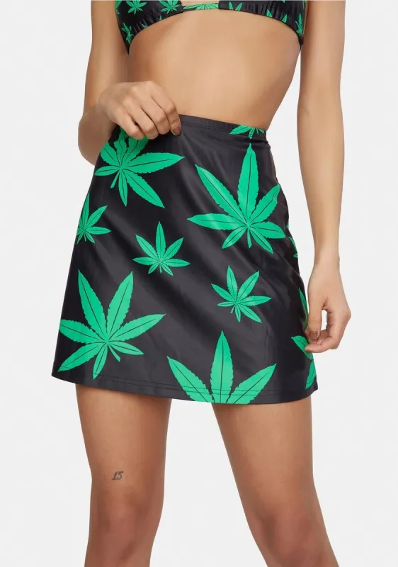 Leaf Mini Skirt sold by Dolls Kill