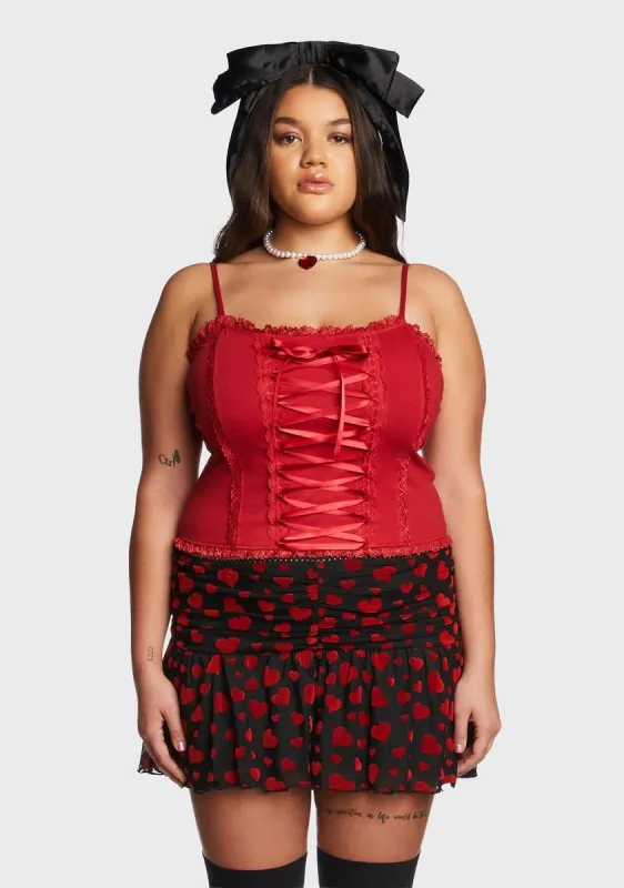 Plus Keep Coming Back Corset Top sold by Dolls Kill