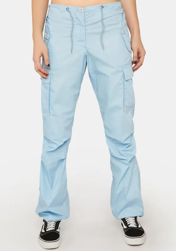 Light Blue Hipster Wind Pants sold by Dolls Kill
