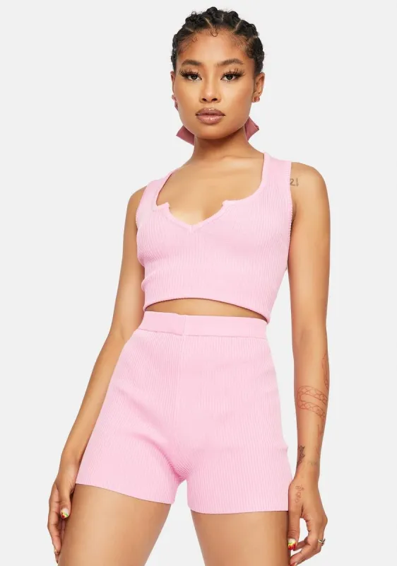 Interesting Stuff Knitted Shorts Set sold by Dolls Kill