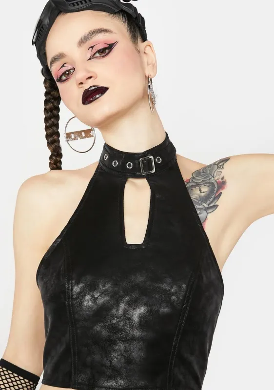 Tough As Time Halter Top sold by Dolls Kill