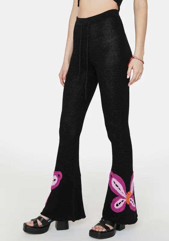 Forever Young Butterfly Flare Pants sold by Dolls Kill