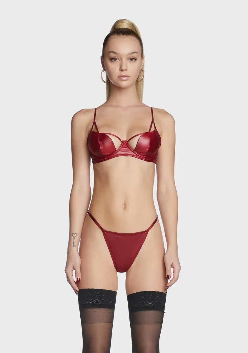 Whenever You Want Me Vinyl Bra sold by Dolls Kill