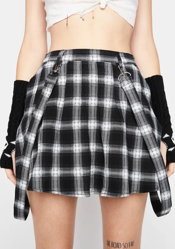 Cool Miss Anarchy Plaid Overall Skirt sold by Dolls Kill