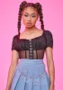 Can't Ignore Me Satin Corset Top sold by Dolls Kill