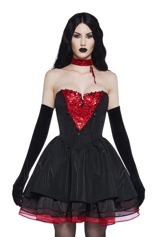Vampire’s Kiss Mini Dress sold by Dolls Kill