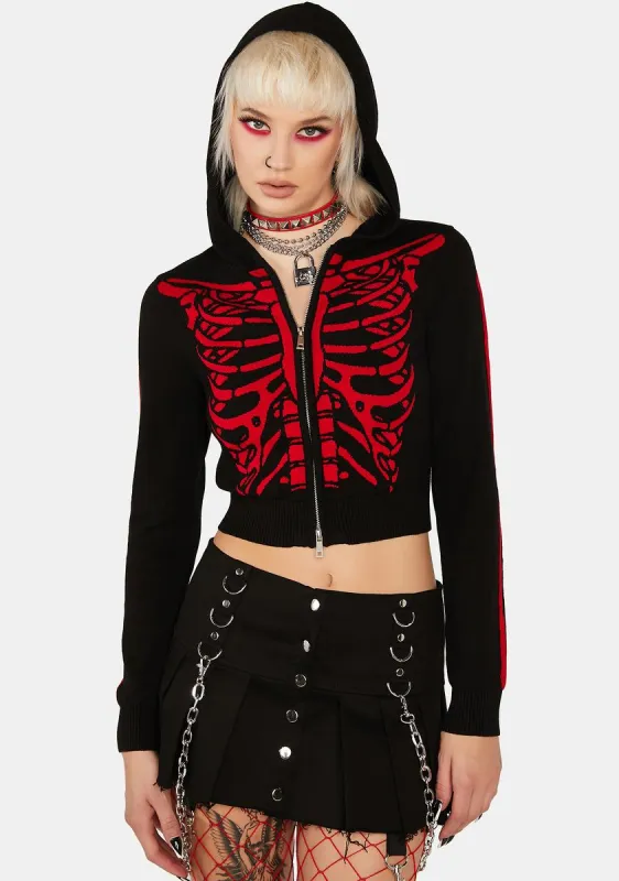Look Alive Skeleton Hoodie sold by Dolls Kill