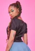 Can't Ignore Me Satin Corset Top sold by Dolls Kill