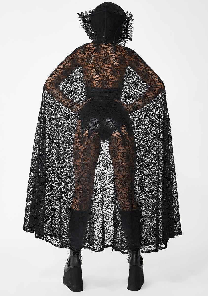 Eye of Newt Lace Cape sold by Dolls Kill product image thumbnail 4