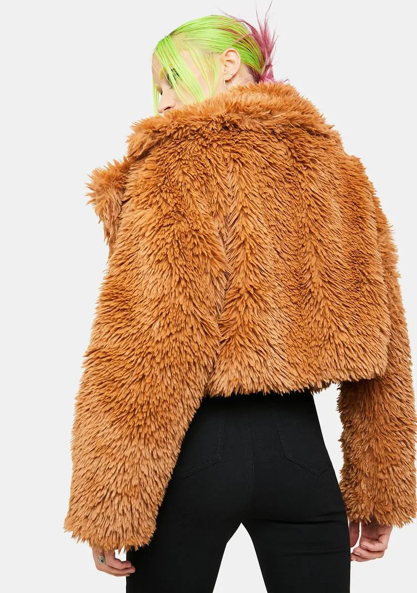 Cold Stare Faux Fur Jacket sold by Dolls Kill product image thumbnail 4