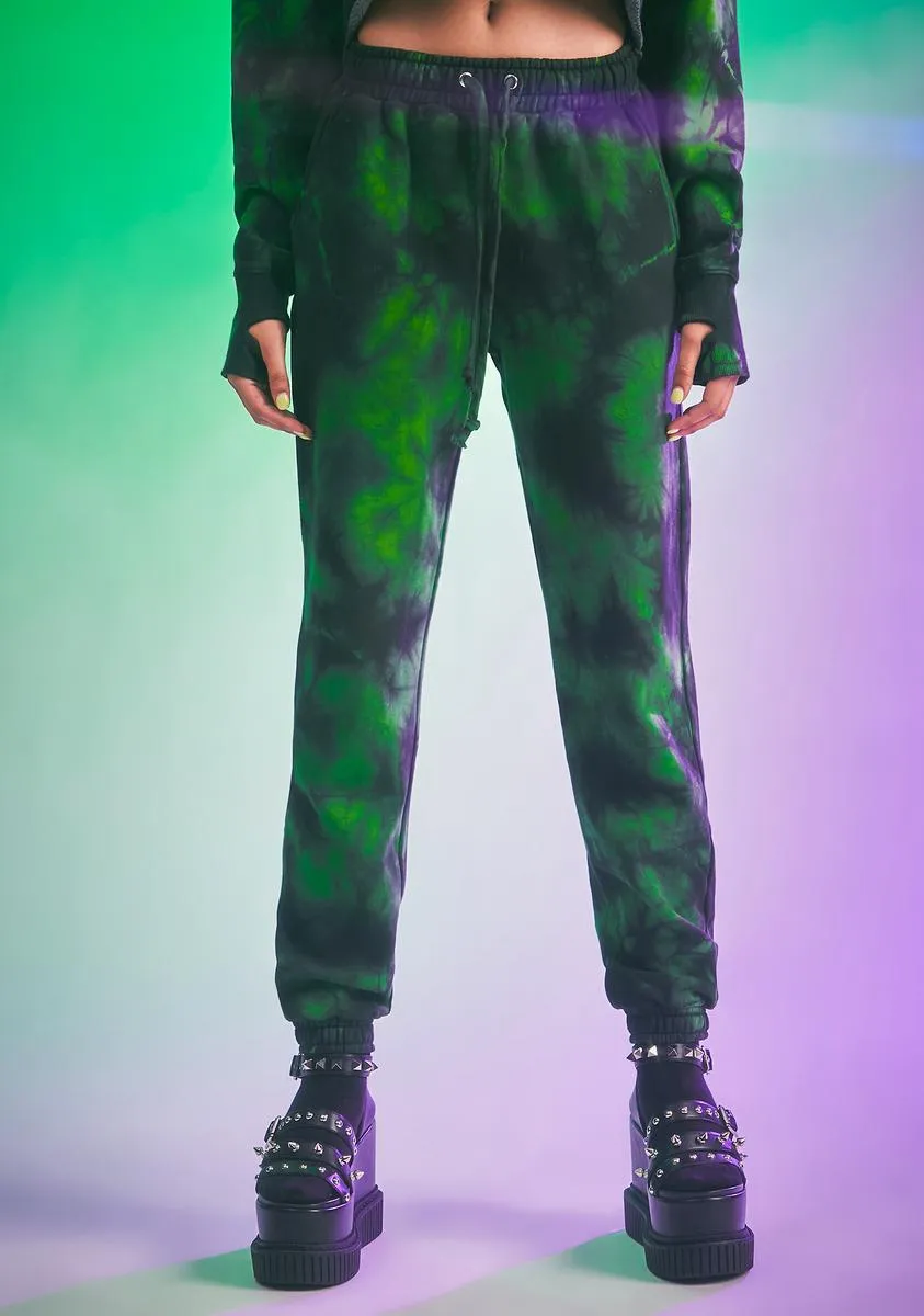 Fierce Femme Tie Dye Sweatpants sold by Dolls Kill
