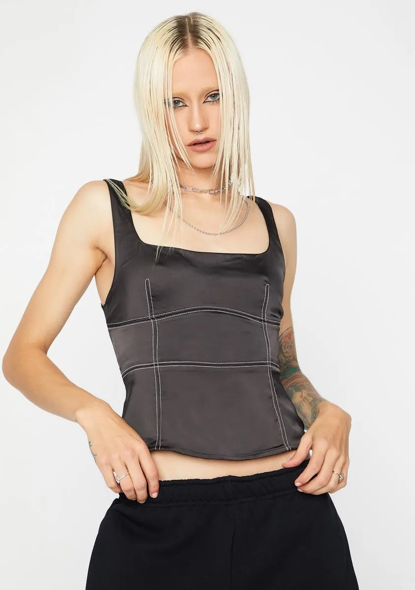 Luna Cherish Me Forever Bustier Crop Tank sold by Dolls Kill