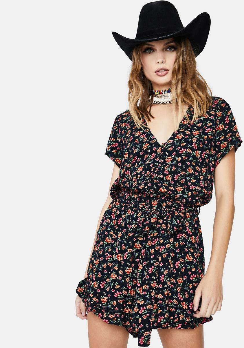 Party Til Dawn Floral Romper sold by Dolls Kill