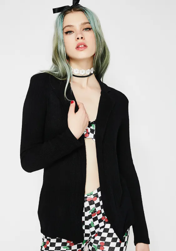 Working Woman Knit Blazer sold by Dolls Kill