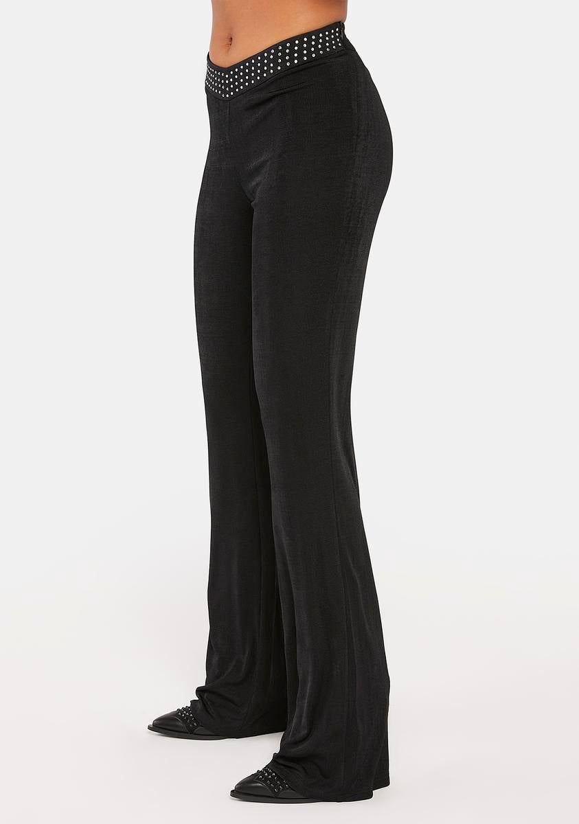 Crepe Hotfix Diamante Tarava Trousers sold by Dolls Kill product image thumbnail 2