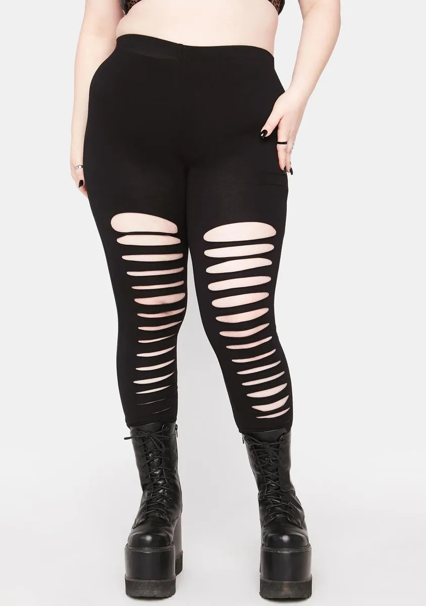 Plus Rough And Tumble Cutout Leggings sold by Dolls Kill