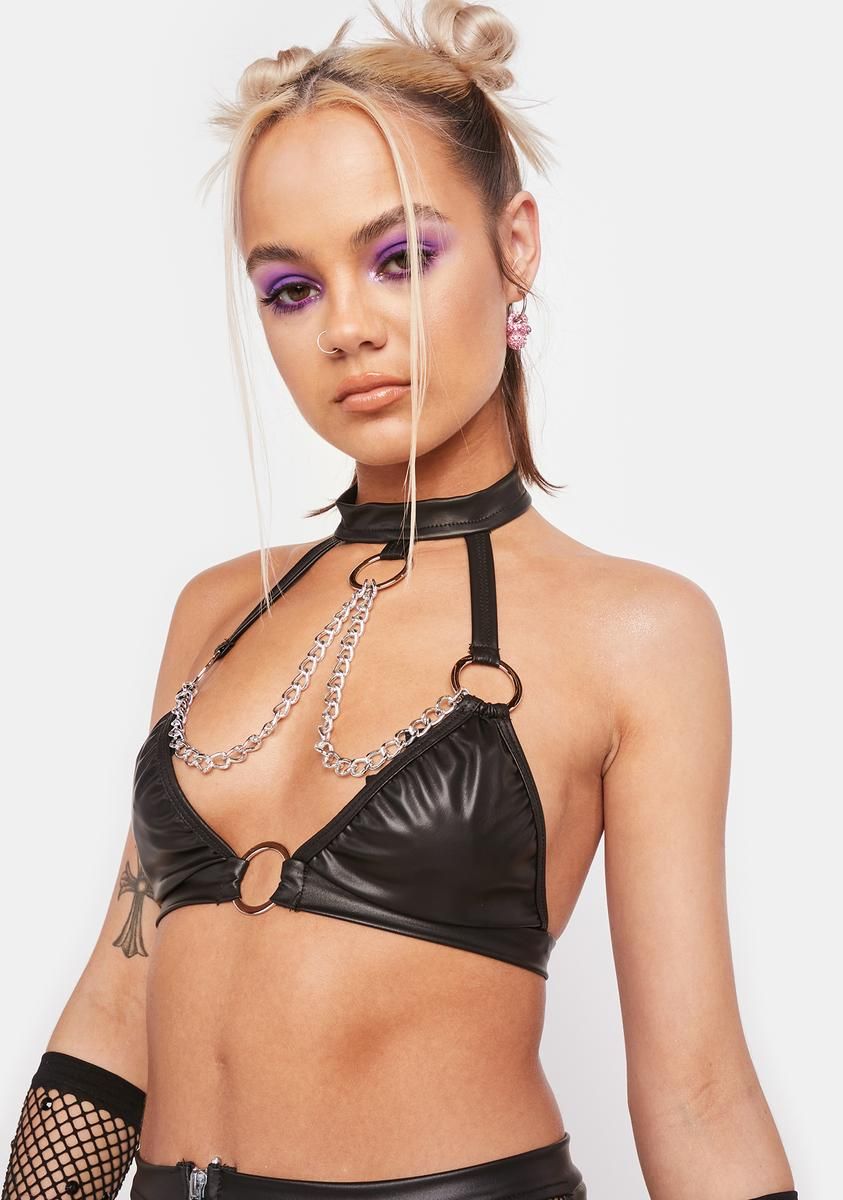O-Ring Chain Halter Bra Top sold by Dolls Kill product image thumbnail 2