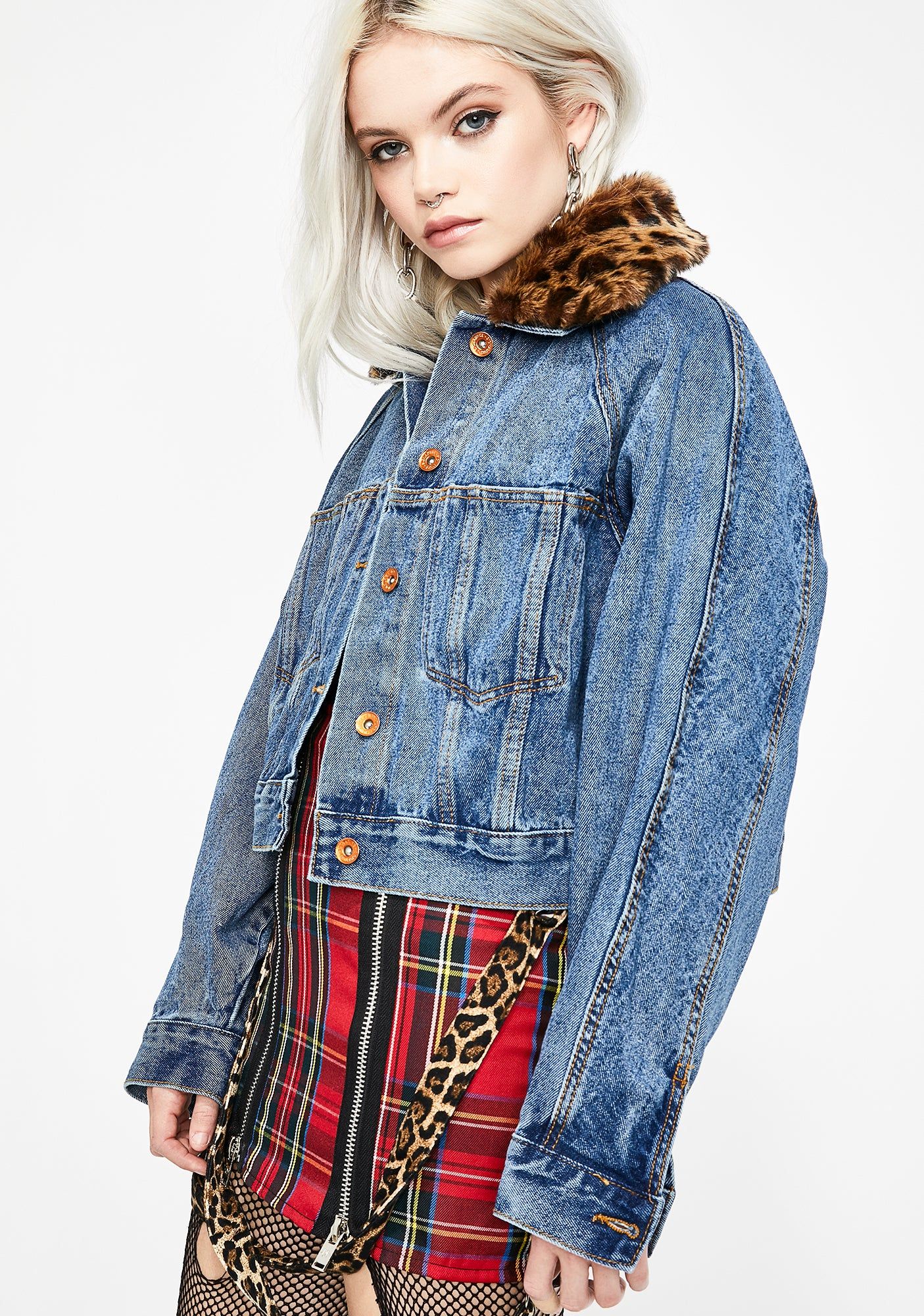 Snappin' Savage Denim Jacket sold by Dolls Kill product image thumbnail 2