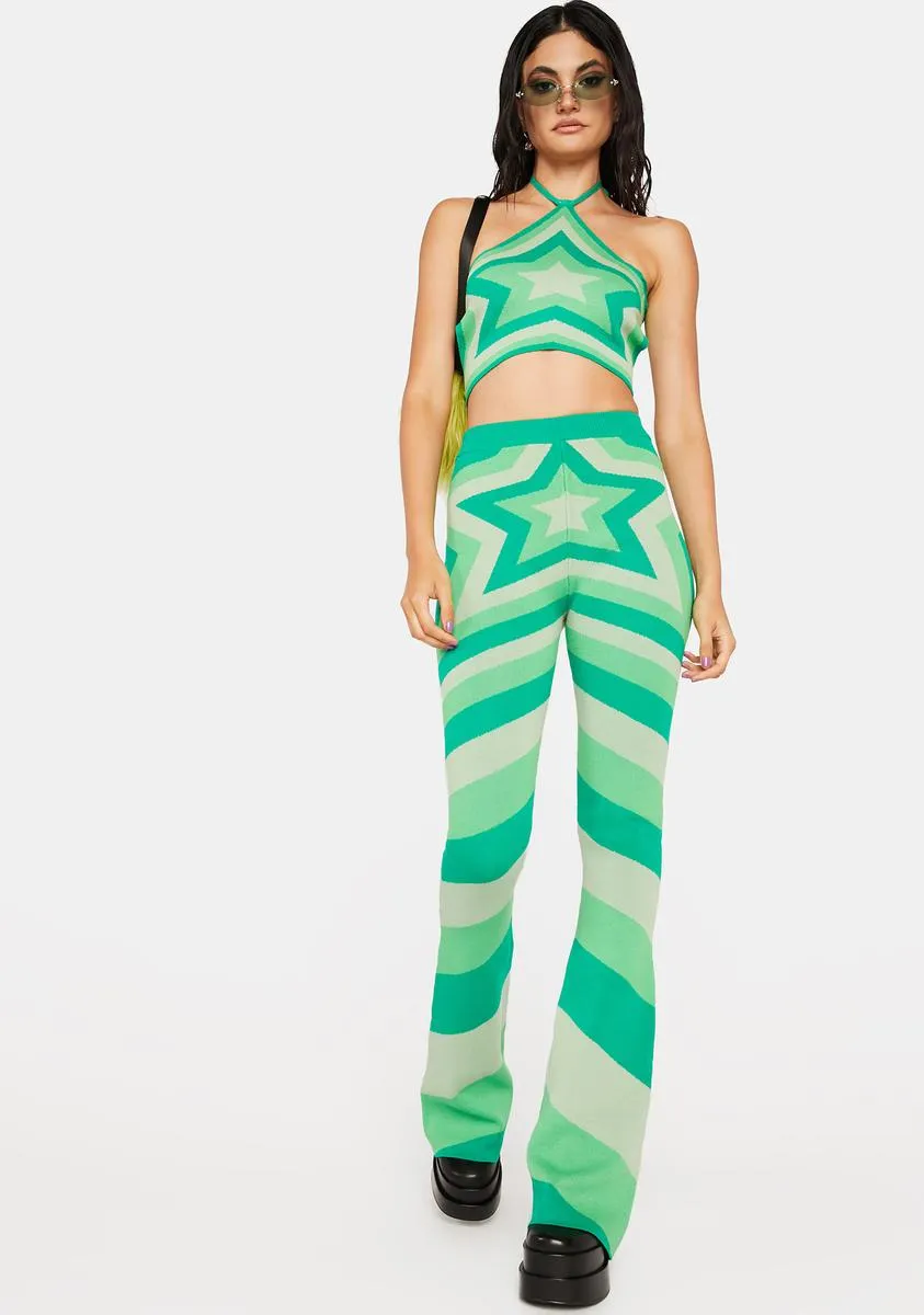 Emerald Starlight Galaxy Pants Set sold by Dolls Kill