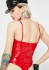 Flaming Villainous Vixen Vinyl Bodysuit sold by Dolls Kill