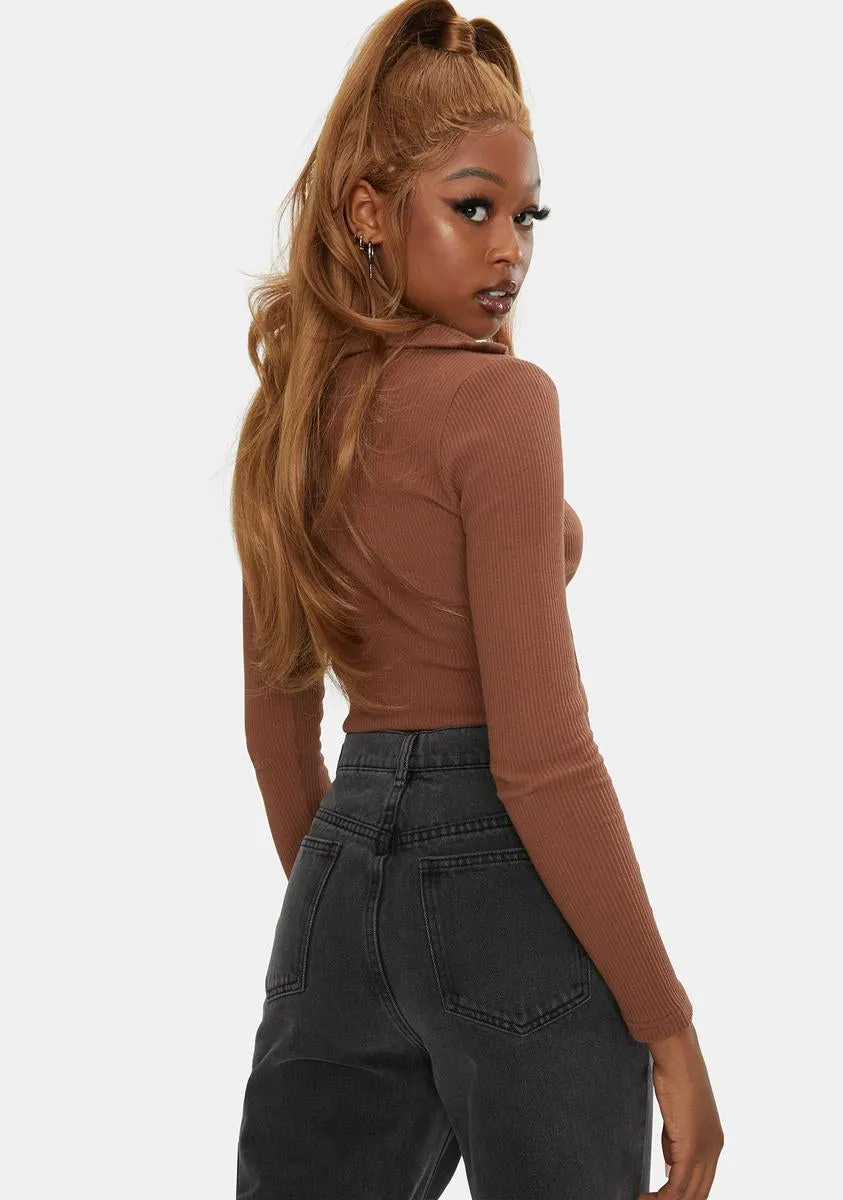 Brown Dasha Crop Top sold by Dolls Kill product image thumbnail 4