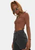 Brown Dasha Crop Top sold by Dolls Kill