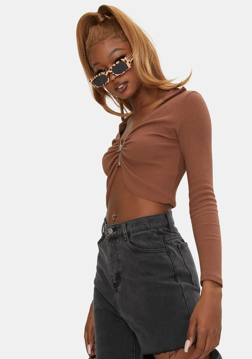 Brown Dasha Crop Top sold by Dolls Kill product image thumbnail 2