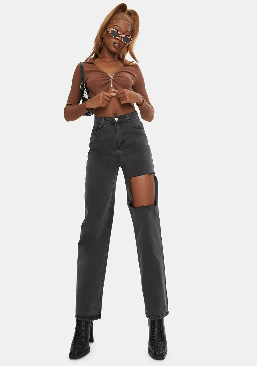 Brown Dasha Crop Top sold by Dolls Kill product image thumbnail 3