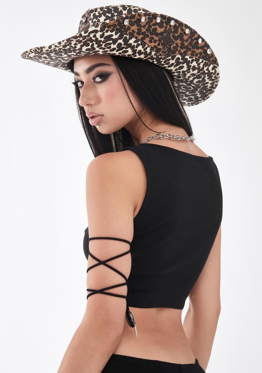 Night Bound To Happen Lace Up Top sold by Dolls Kill product image thumbnail 4